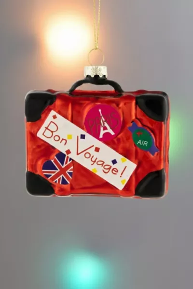Northlight Bon Voyage Suitcase Glass Ornament