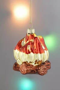 Northlight Log Campfire Glass Ornament