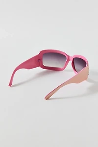 Vintage By UO High Profile Pink Rhinestone Sunglasses