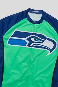 Vintage Seattle Seahawks Zip-Up Football Jersey