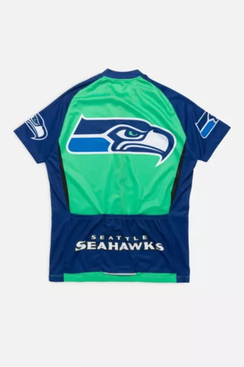 Vintage Seattle Seahawks Zip-Up Football Jersey