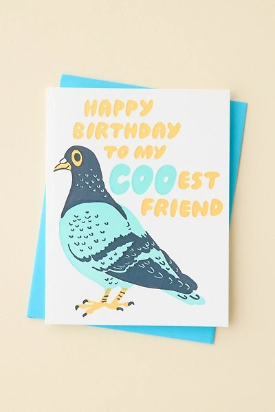 And Here We Are Pigeon Coo Birthday Card