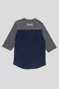 Atlanta Braves 3/4 Sleeve Baseball Tee