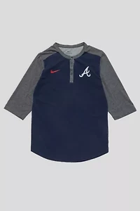 Atlanta Braves 3/4 Sleeve Baseball Tee