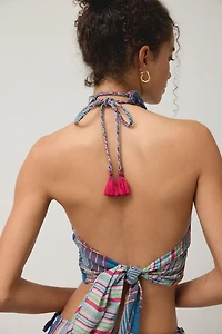 Out From Under Beach Bum Twisted Tie Halter Wrap Top