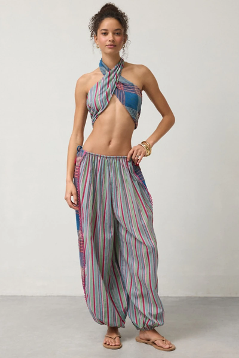 Out From Under Beach Bum Twisted Tie Halter Wrap Top