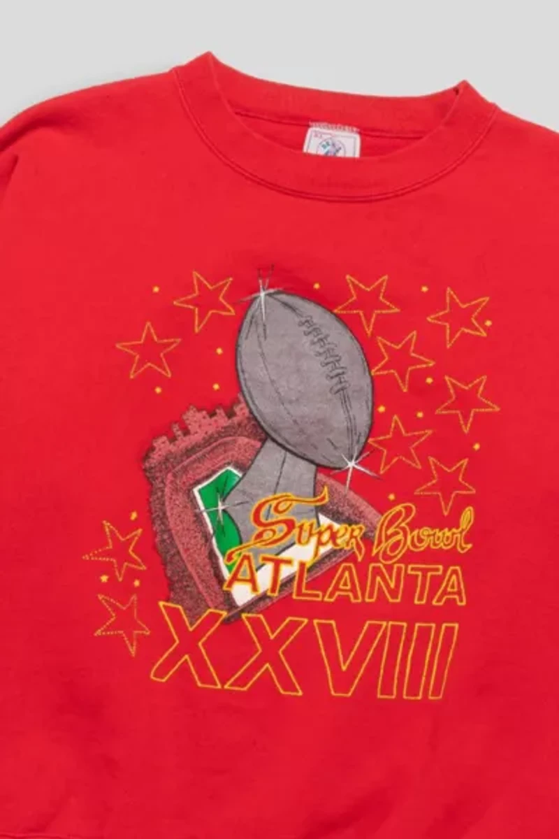 Vintage Atlanta Super Bowl Football Graphic Sweatshirt