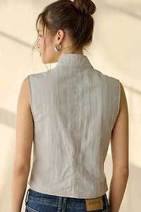 by.DYLN Tasha High Neck Half-Zip Vest Top