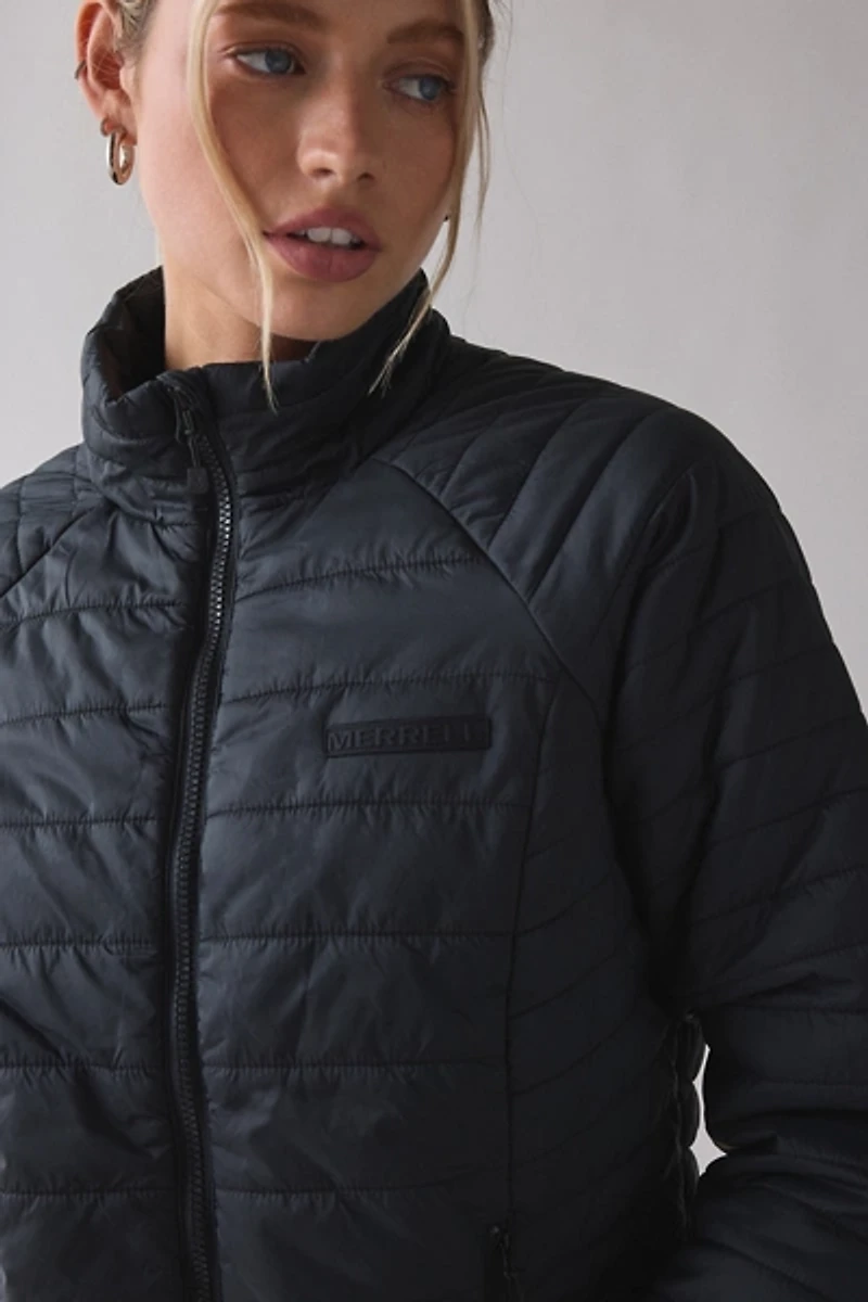 Merrell Connie Mock Neck Packable Puffer Zip-Up Jacket