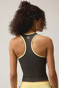 P.E Nation Renewal Smokestone + Lemonade V-Neck Cropped Tank Top