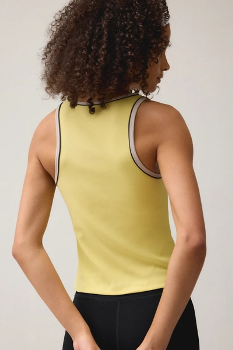 P.E Nation Nexus Lemonade Rib Cropped Tank Top
