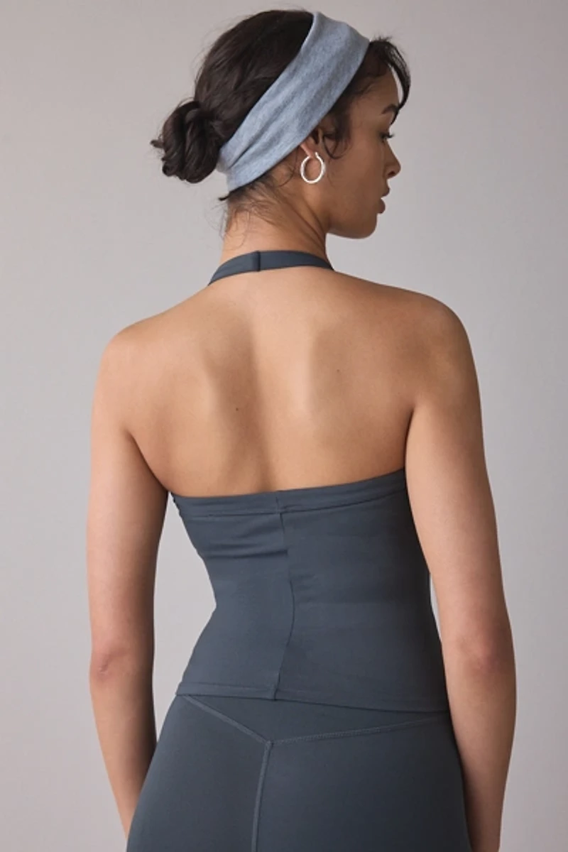 P.E Nation Unwind Asphalt Halter Tank Top