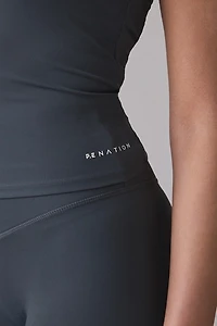 P.E Nation Unwind Asphalt Halter Tank Top