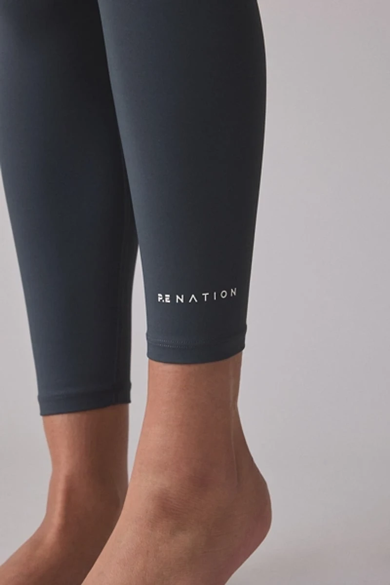 P.E Nation Wander Asphalt Crisscross Waistband Full Length Legging