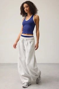 P.E Nation Renewal Bright Navy + Whisper White V-Neck Cropped Tank Top