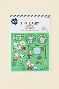 PIPSTICKS Peanuts Snoopy Laundry Day Scratch 'n Sniff Scented Sticker Set