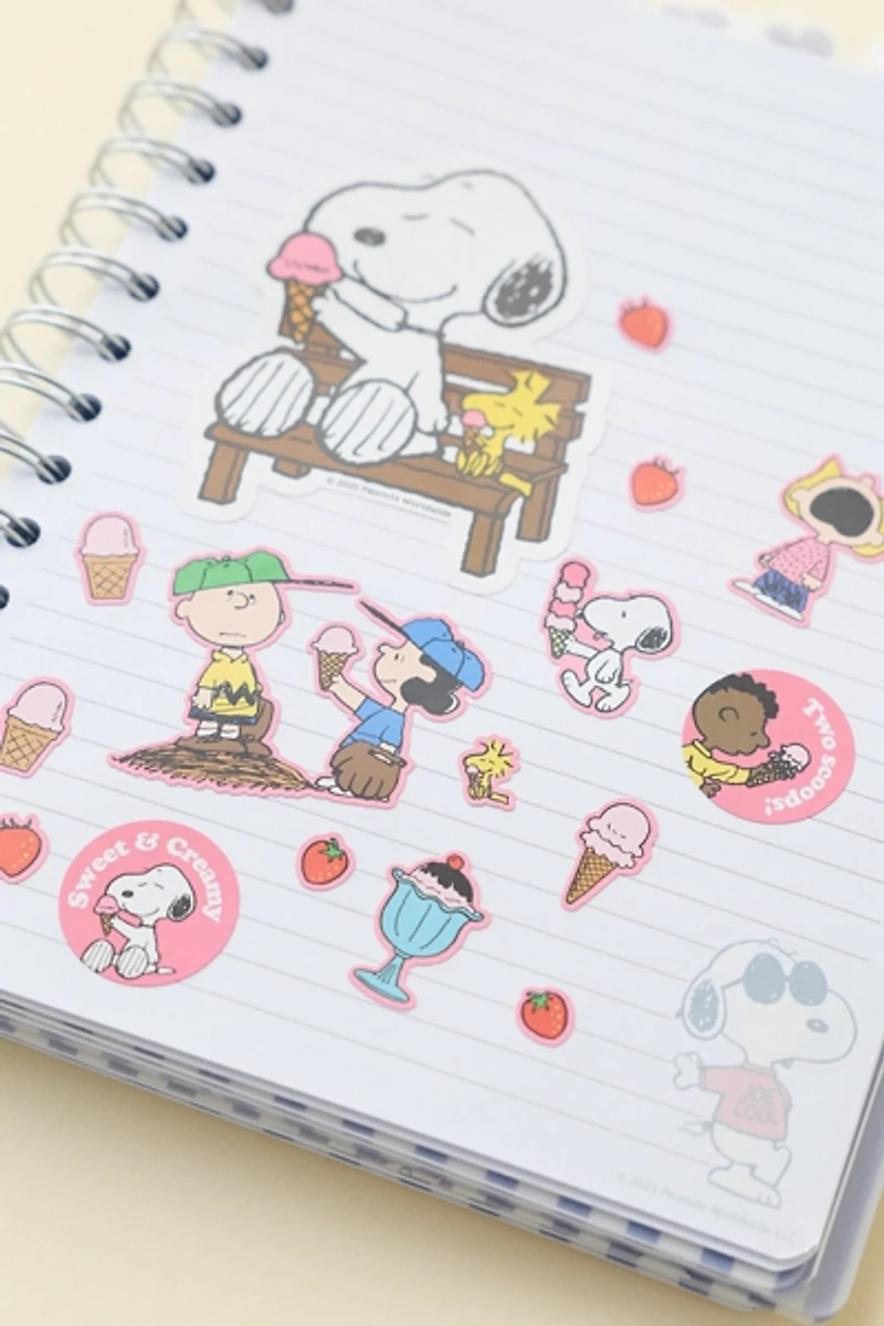 PIPSTICKS Peanuts Snoopy Ice Cream Scratch 'n Sniff Scented Sticker Set