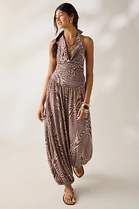 Out From Under Seaside Cowl Neck Halter Jumpsuit