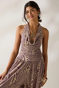 Out From Under Seaside Cowl Neck Halter Jumpsuit