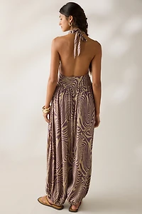 Out From Under Seaside Cowl Neck Halter Jumpsuit