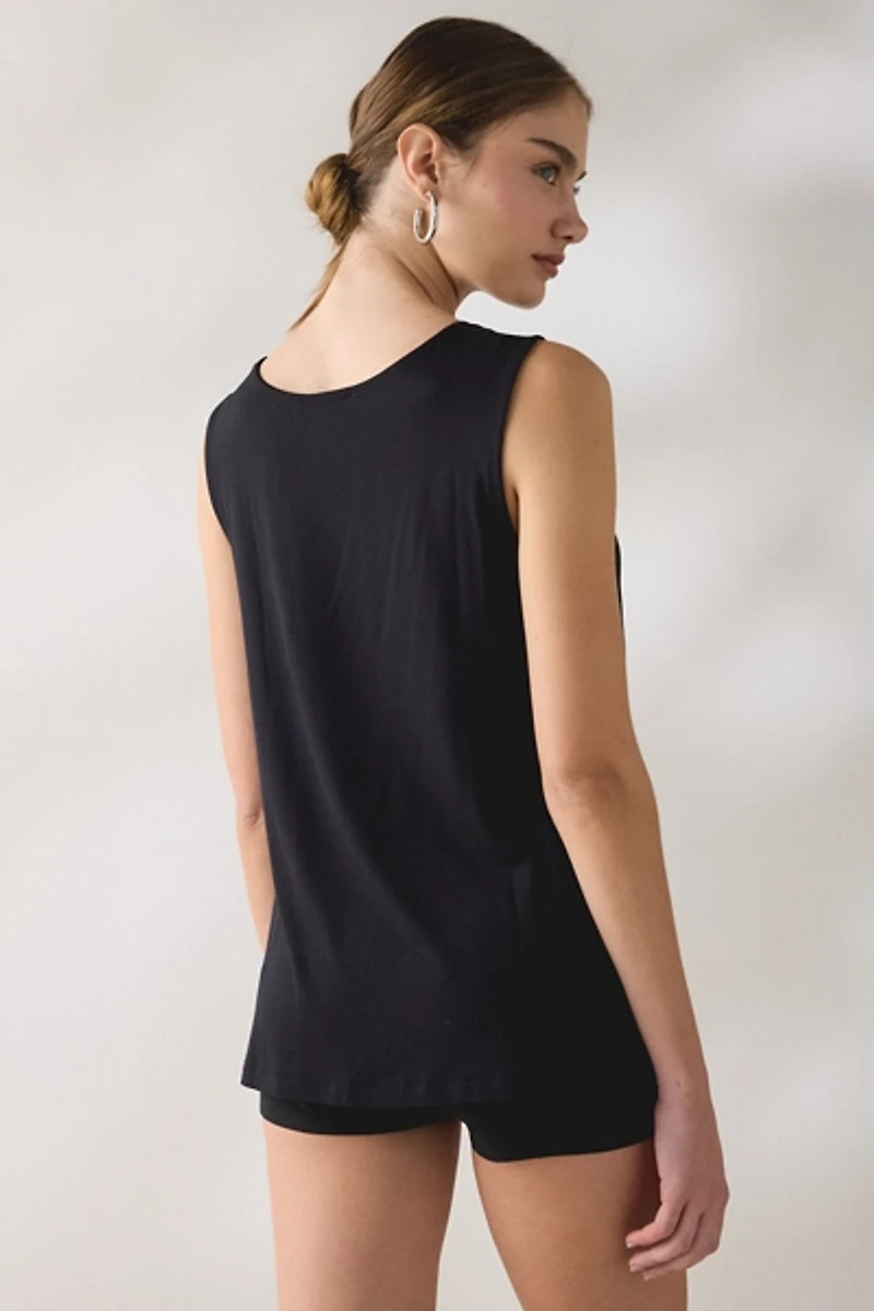 UO Marni Drape Cowl Neck Tank Top