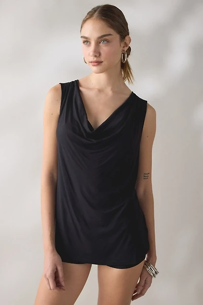 UO Marni Drape Cowl Neck Tank Top