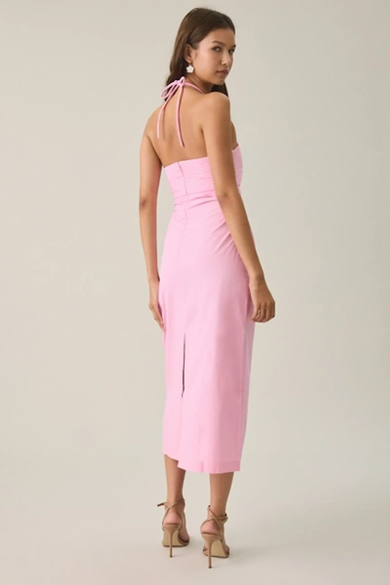 MINKPINK Gaia Y-Neck Halter Midi Dress