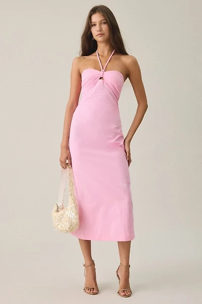 MINKPINK Gaia Y-Neck Halter Midi Dress