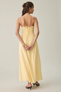 MINKPINK Grazia Drop Waist Shirred Maxi Dress