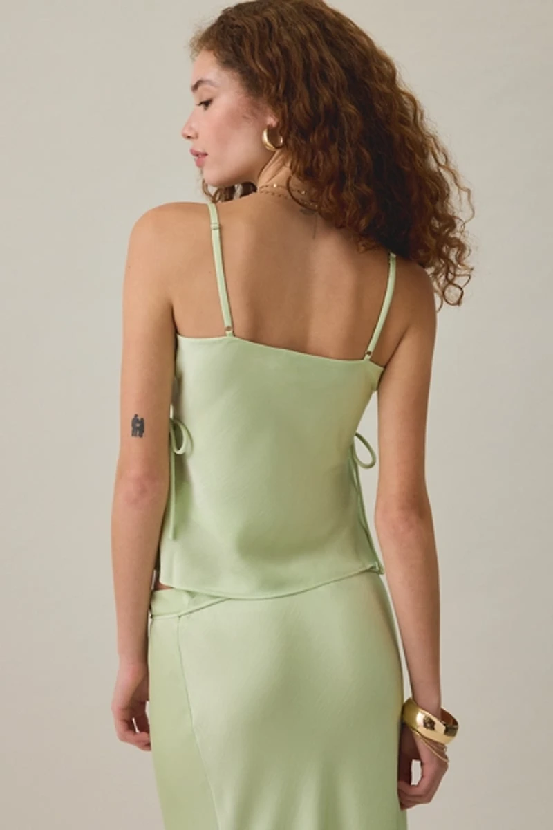 MINKPINK Chiara Lacing Detail Satin Cami