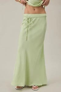 MINKPINK Chiara Bias Cut Satin Maxi Skirt