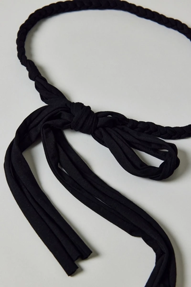Braided Jersey Skinny Wrap Scarf