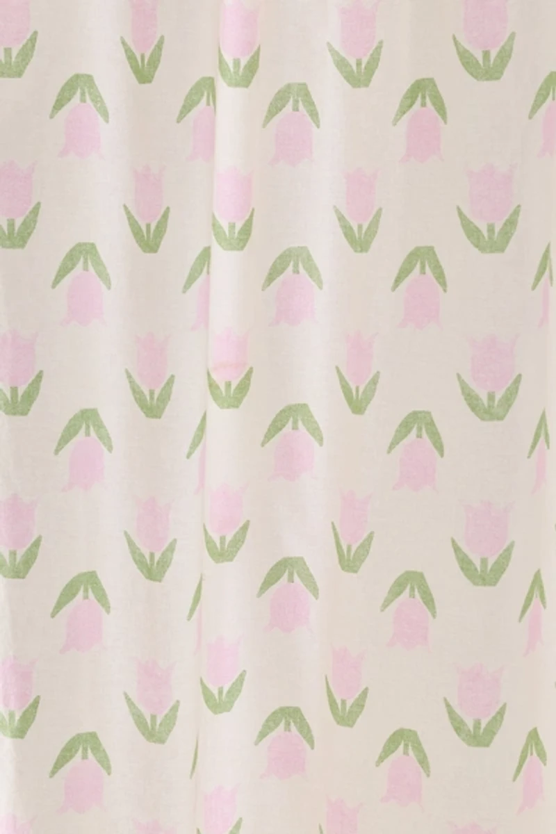 Emeila Tulip Patterned Shower Curtain