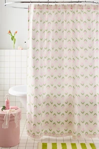 Emeila Tulip Patterned Shower Curtain