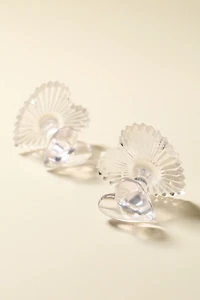 Crystal Resin Heart Curtain Tie-Back Set