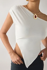 UO Bia Jersey Knit Asymmetric Off-The-Shoulder Poncho