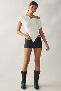 UO Bia Jersey Knit Asymmetric Off-The-Shoulder Poncho