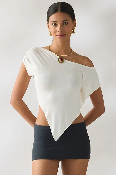 UO Bia Jersey Knit Asymmetric Off-The-Shoulder Poncho