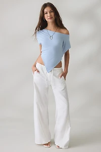 UO Bia Jersey Knit Asymmetric Off-The-Shoulder Poncho