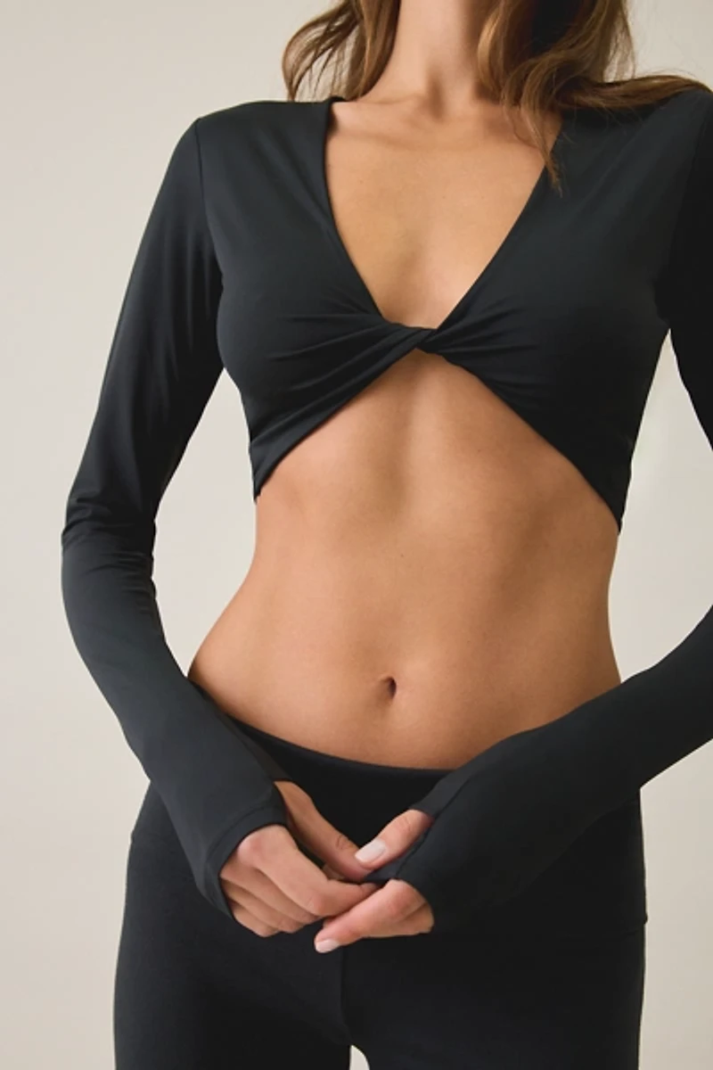 adidas PrimeLift Workout Twist Reversible Long Sleeve Top