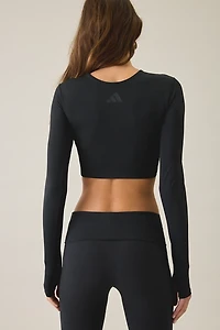 adidas PrimeLift Workout Twist Reversible Long Sleeve Top