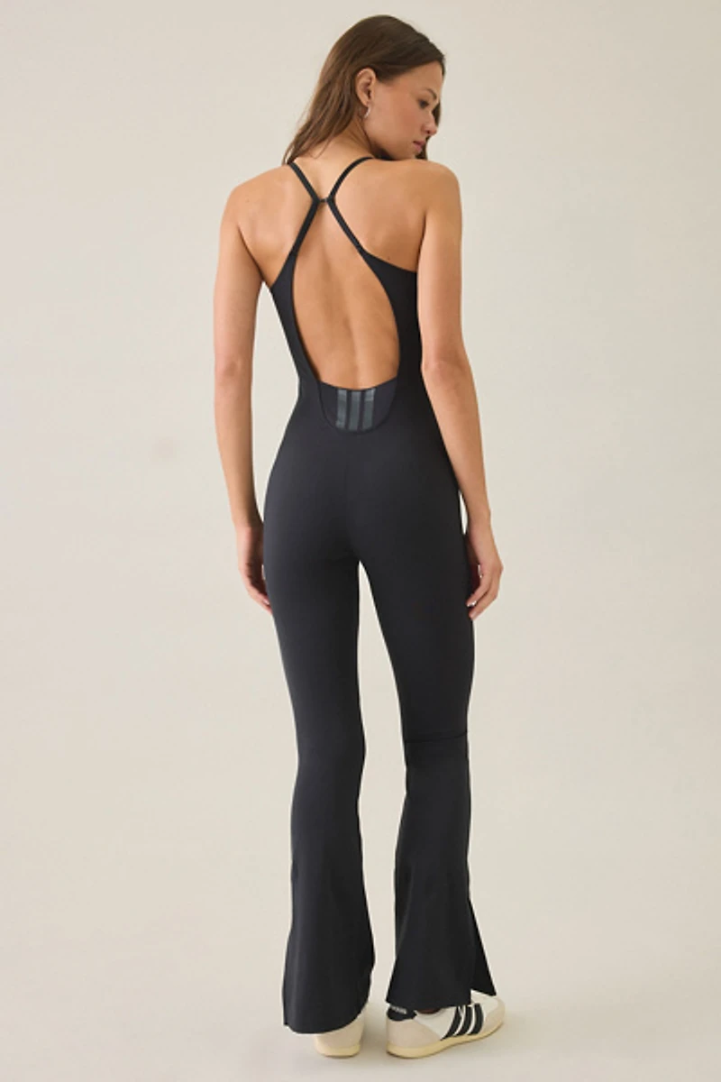 adidas All Me Open-Back Flare Active Jumpsuit