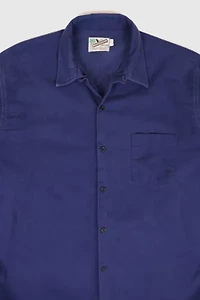 Vintage Blue Flannel Button-Down Shirt