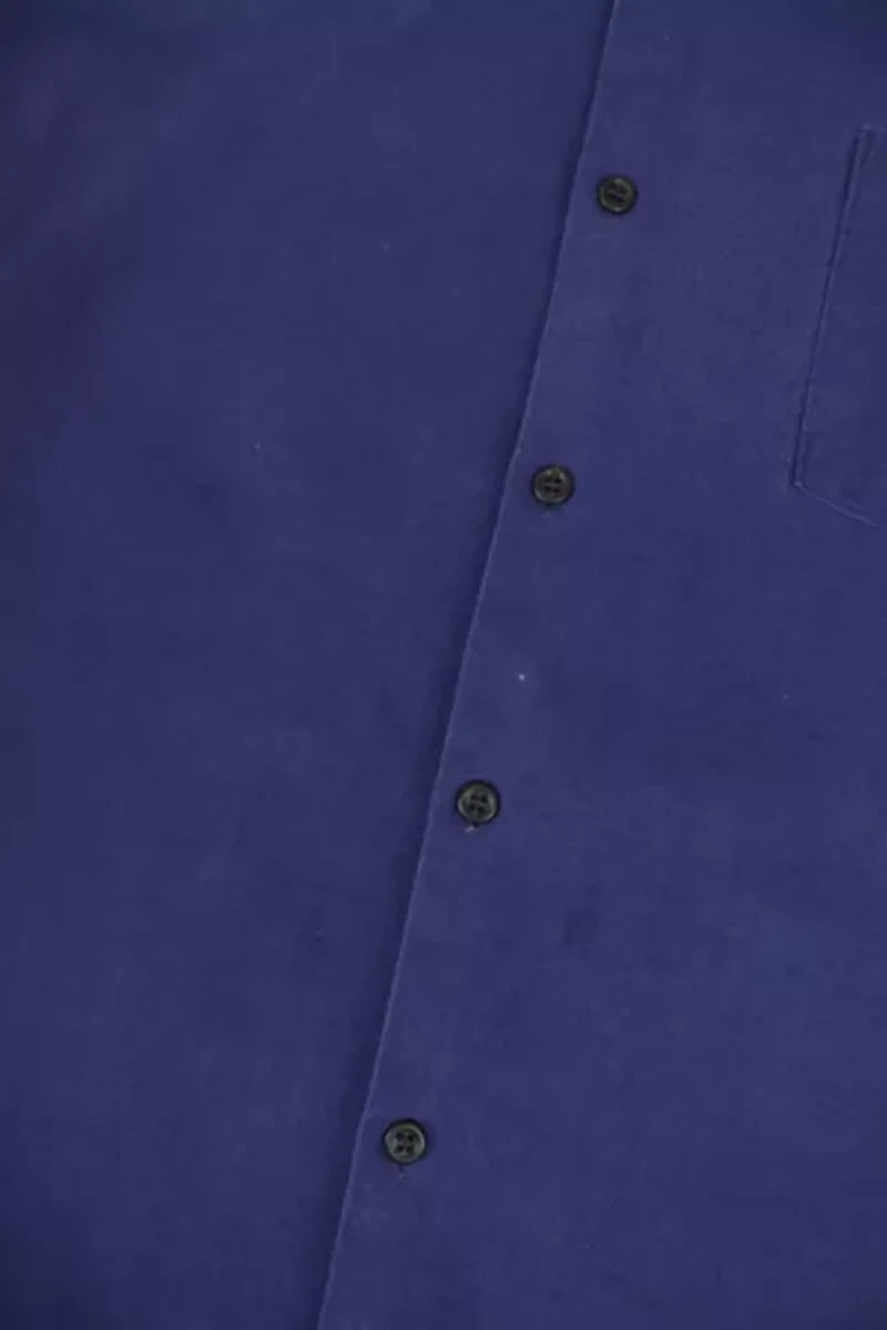 Vintage Blue Flannel Button-Down Shirt