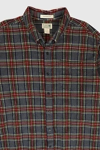 Vintage L.L. Bean Plaid Flannel Button-Down Shirt