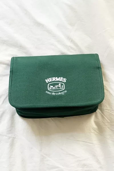 Vintage HERMES Eau de Cologne Green Dopp Kit Travel Bag
