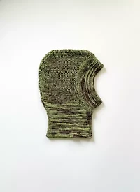 SUNNEI Acid Green Balaclava Knit Hat Beanie