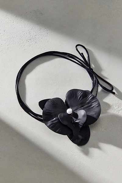 Bloom 3D Flower Satin Cord Wrap Necklace