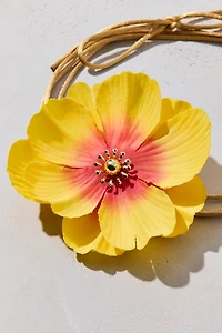 Bloom 3D Flower Satin Cord Wrap Necklace