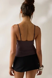 UO Katarina Twist-Front Layered Cowl Cami